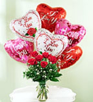 Perfect Dozen Flowers and Balloons