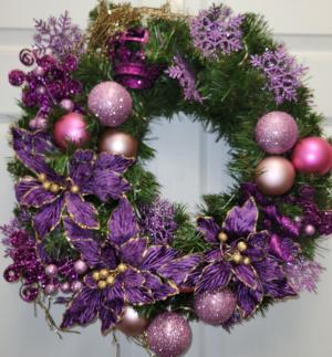 Perfect in Purple  Silk Wreath