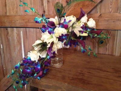 PERFECT PEACOCK Cascading Bridal