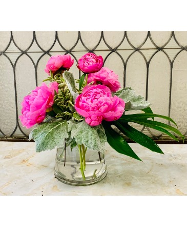Perfect Peonies! Vase Arrangement in Mount Pleasant, SC | BLANCHE DARBY FLORIST OF CHARLESTON
