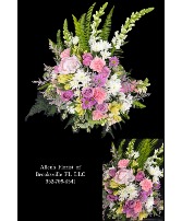 Perfect Petals Basket  Fresh cut flowers in lined basket 