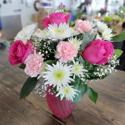 Perfect Pinks Vased Arrangement