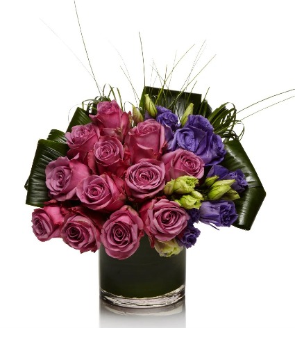 Perfect Plum Birthday Arrangement, Just Because, Mother's Day, Romance, Roses