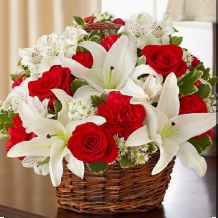 Perfect Sight Red and White      FHF-26 Basket Arrangement