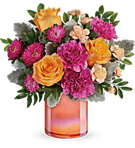 Teleflora's Perfect Spring Peach Fresh Flowers in Keepsake Container in Auburndale, FL | The House of Flowers Teleflora's Perfect Spring Peach Fresh Flowers in Keepsake Container in Auburndale, FL | The House of Flowers