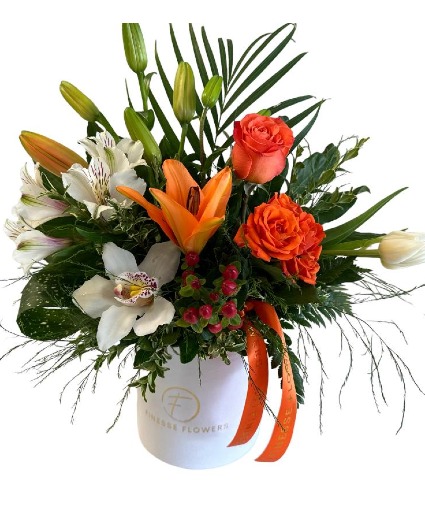 Perfectly Orange Vase Arrangement