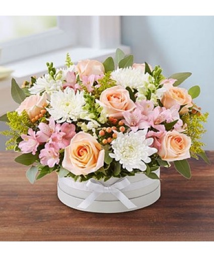 Perfectly Pastel Hat Box Bouquet 