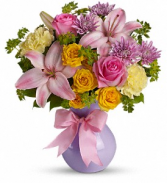 Perfectly Pastel TEV13-5 Vase Arrangement