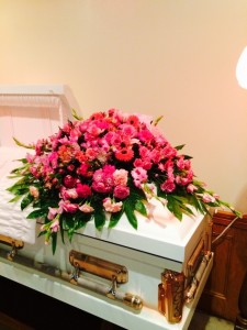 Perfectly Pink Casket Spray