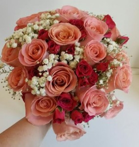 Perfectly Pink Rose  Bridal Bqt