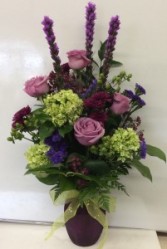 Perfectly Purple Vase Arrangement
