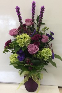 Perfectly Purple Vase Arrangement