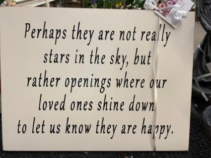 Perhaps they are not really... Wooden Memorial Plaque
