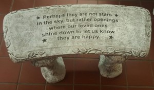 Perhaps They Are Not Stars Bench 25"x10.5"x13.5"