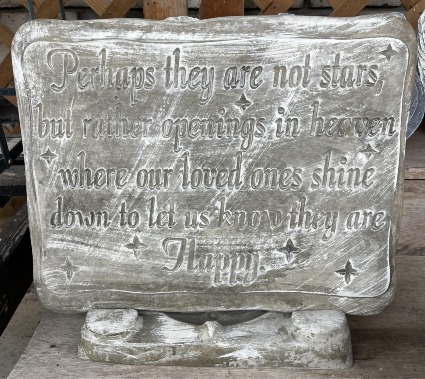 Perhaps they are not stars Memorial Garden Stone