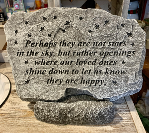 Perhaps They Are Not Stars Memorial Stone