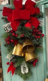 Permanent Christmas Door Swag Permanent 