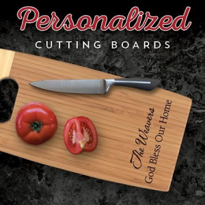 Personalized Cutting Board Wrapped Gift