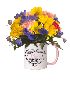 Personalized Floral Mug Arrangement 