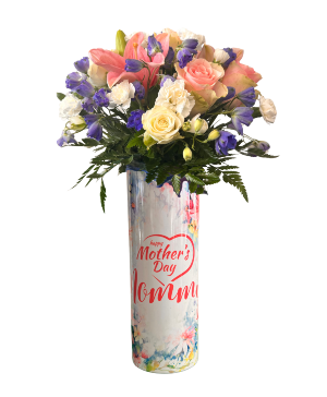 Personalized Floral Tumbler Arrangement 