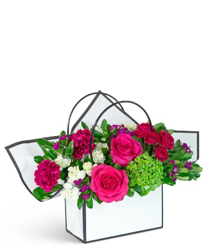 Petal Perfection Tote Flower Arrangement