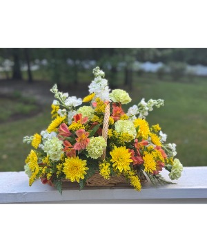 Petite Fireside Basket Floral Arrangement