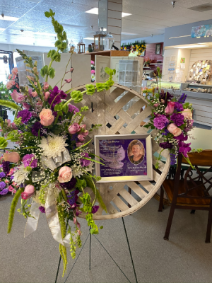 Photo Memories STANDING SPRAY in Murphy, NC | Rambling Rose Florist & Gifts Photo Memories STANDING SPRAY in Murphy, NC | Rambling Rose Florist & Gifts
