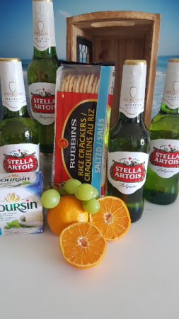 STELLA AND COMPANY Beer and snacks for two
