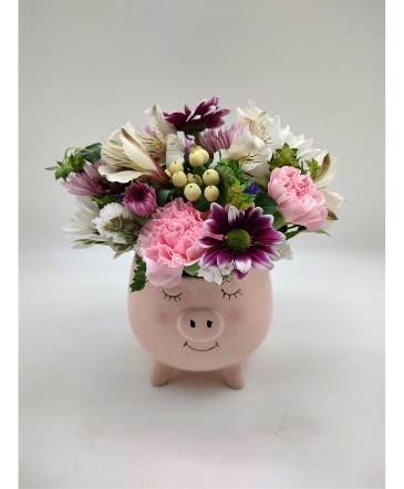 Piggy Planter Flower Arrangement in Blue Bell, PA | BLOOMS AND BUDS