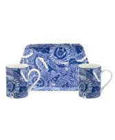 Pimpernel 3pc Blue Room Sunflower Mugs and Tray 