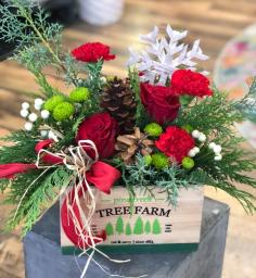 pine creek tree farm box Floral Arrangement