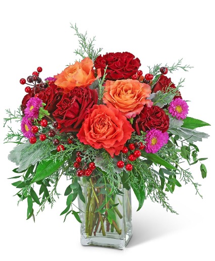 Pineberry Winter Spirit Flower Arrangement