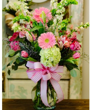 Pink and Green Blooms 