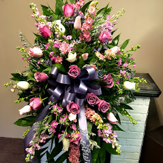 Pink and lavender Tribute  Standing Spray
