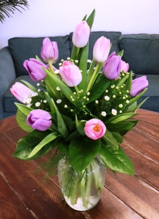 Assorted Spring Tulips Arrangement