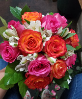 Pink and Orange Bouquet Bridal Bouquet