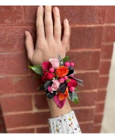 Pink and Orange Corsage