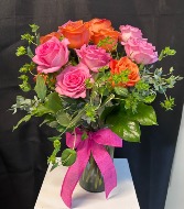 Pink and Orange Roses A Davis Floral Design