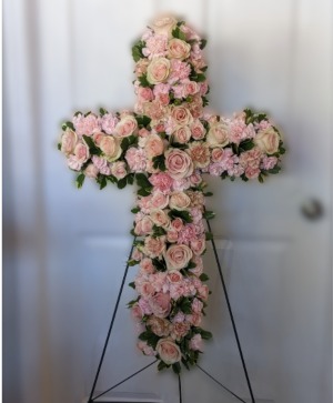 Sympathy Pink and peach cross 