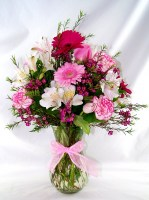 Pink and Perfect Vase Arrangement