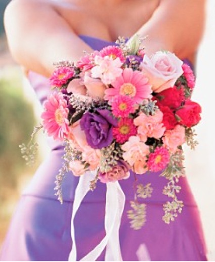 Pink And Purple Bouquet T173-1 Wedding Party