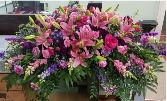 Pink and Purple Paradise Casket Spray