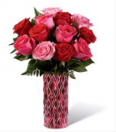 Pink and Red Rose Bouquet Love Arrangement