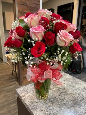 Pink and Red Roses  in Acworth, GA | Davis Flowers