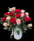 Pink and red roses 