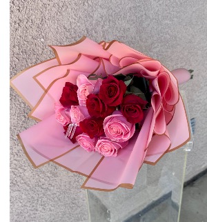 Pink and Red roses  