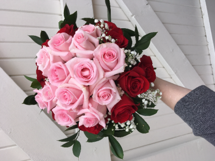 EXCEEDING EXPECTATIONS ROSE BOUQUET 24 beautiful hand tied Roses