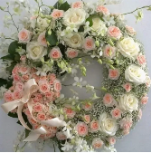 Pink and White Blossoms Wreath 