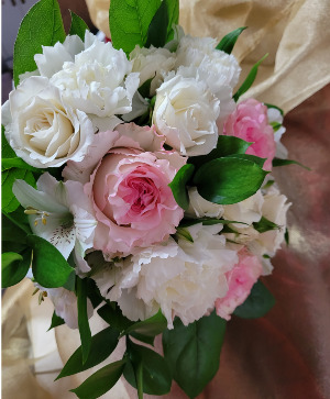 Pink and White Bridal Mix Bouquet Bridal Bouquet
