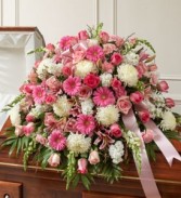 PINK AND WHITE CASKET 